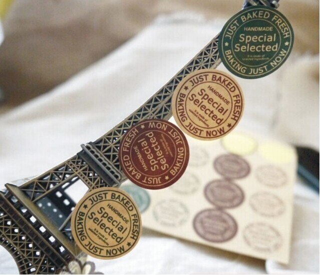 800pcs /  DIY  ƼĿ 4colors  к ± ŷ Ű ũ   /800pcs/lot  Wholesale DIY decorative stickers 4colors postmark sealing tag baking packa